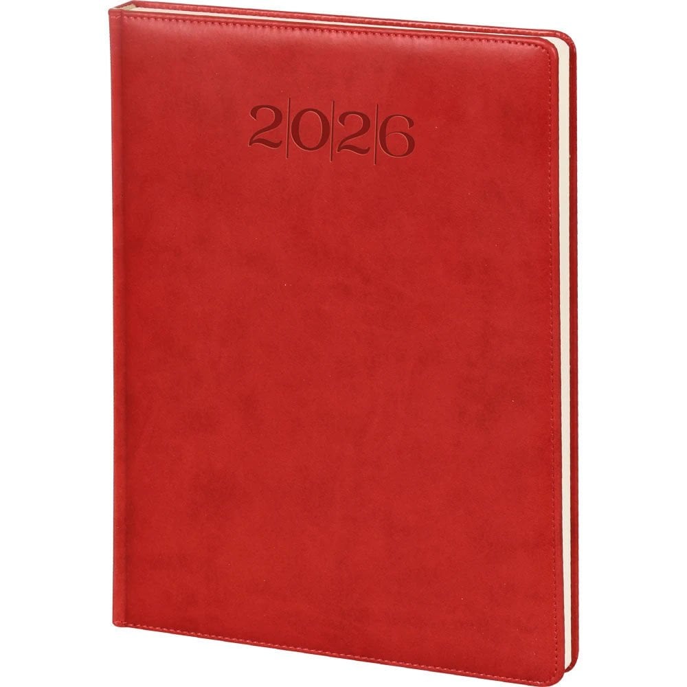 20x28 2026 Tarihli Haftalık Ajanda Kırmızı