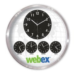 Beşli Dünya Duvar Saati (60 cm)